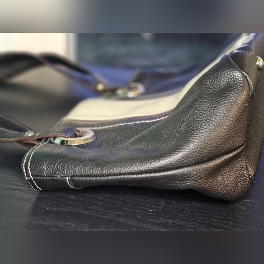 Tignanello Black and Cream Two-Toned Purse - Picture 4 of 15